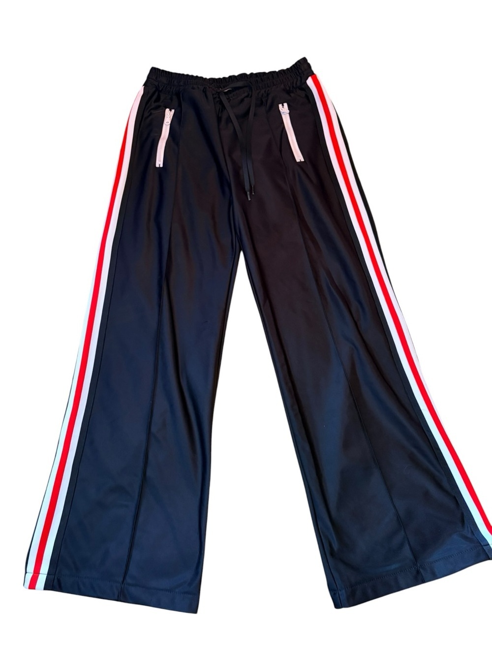 Women’s Black Wide-Leg Track Pants